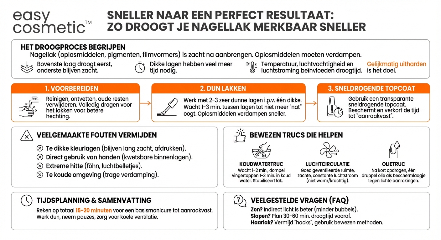 Hoe kan ik nagellak sneller laten drogen?