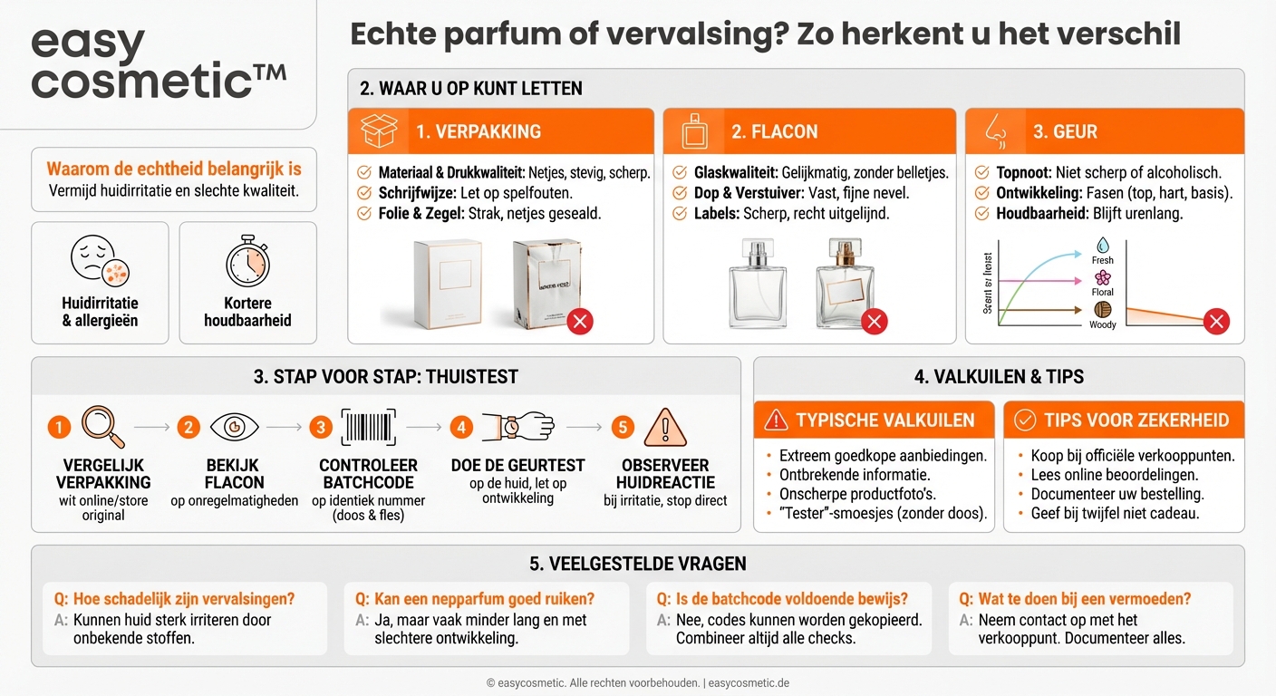 Hoe kan ik testen of een parfum echt is of een namaakproduct?