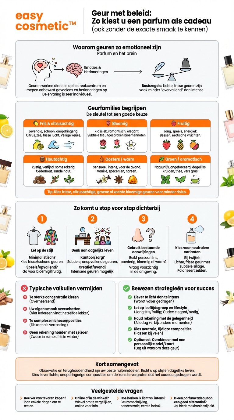Hoe kies ik een parfum als cadeau als ik de smaak van de persoon niet precies ken?