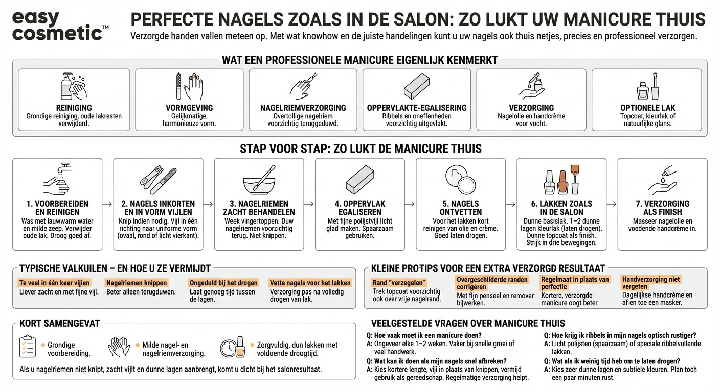 Hoe krijg ik thuis een nette, professionele manicure voor elkaar?