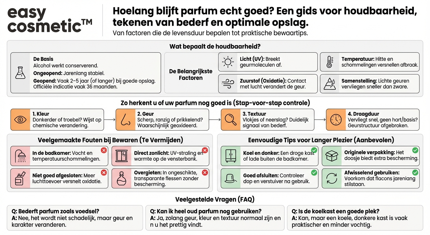 Hoe lang is parfum houdbaar en kan het bederven?