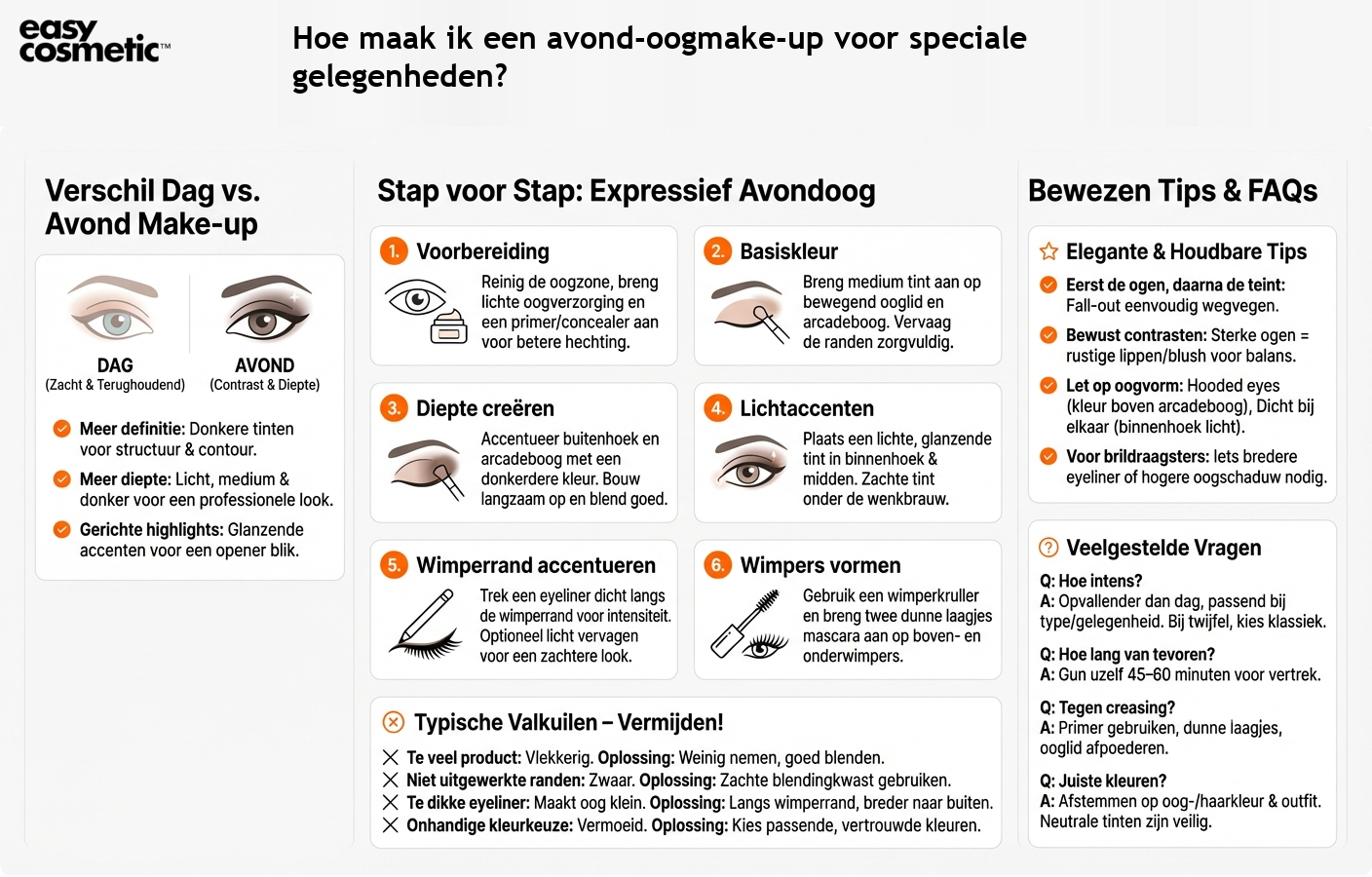 Hoe maak ik een avond-oogmake-up voor speciale gelegenheden?