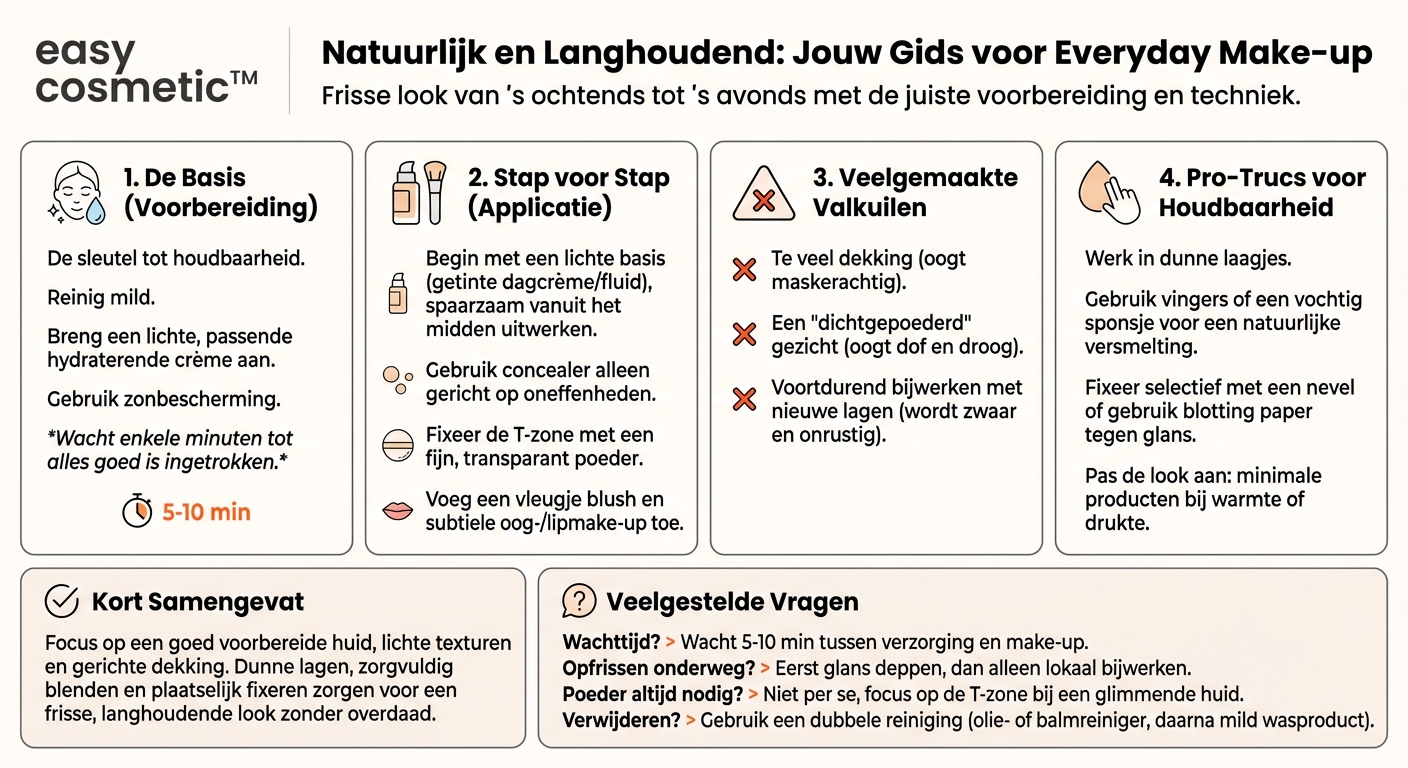 Hoe maak ik een langhoudende maar natuurlijke everyday-make-up look?