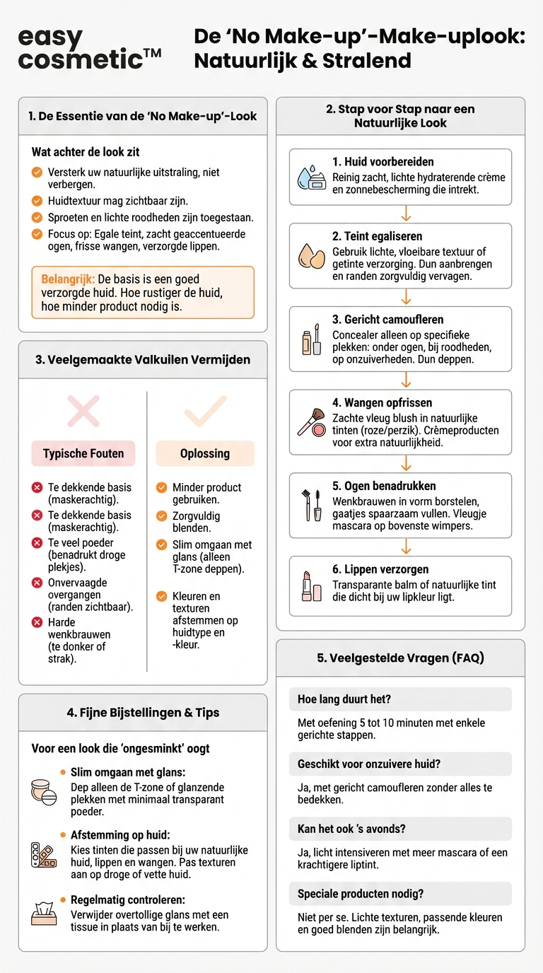 Hoe maak ik een natuurlijke "no make-up" make-uplook?