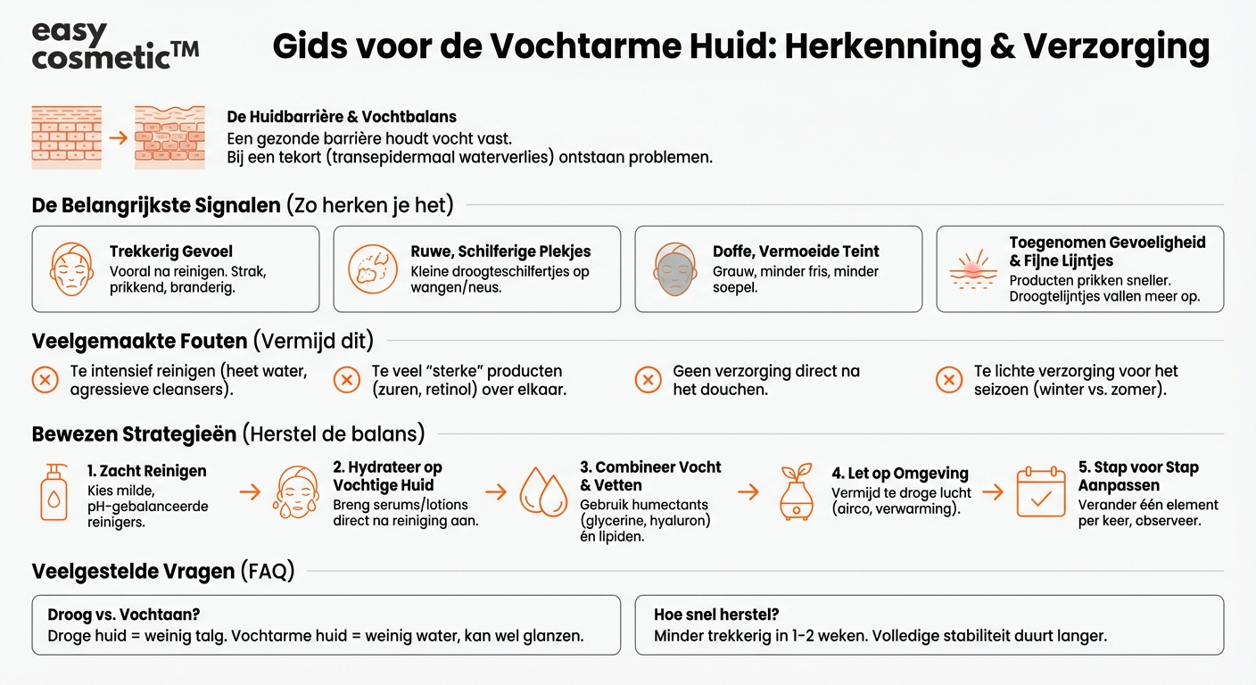 Hoe merk ik dat mijn huidverzorgingsroutine onvoldoende hydratatie biedt?