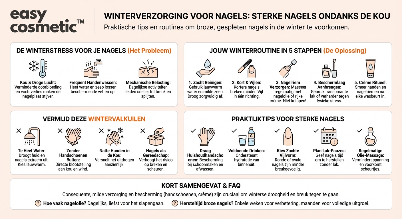 Hoe moet ik mijn nagels in de winter verzorgen om ze tegen kou en droge lucht te beschermen?