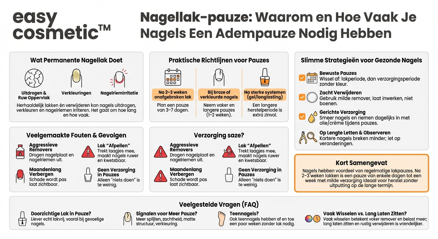 Hoe vaak moet ik mijn nagellak verwijderen en mijn nagels een pauze gunnen?