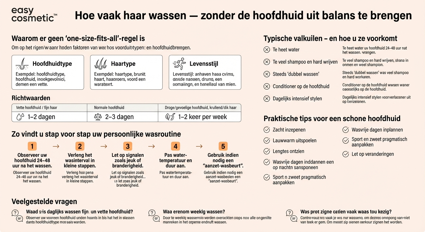 Hoe vaak moet je je haar wassen zonder de hoofdhuid te irriteren?