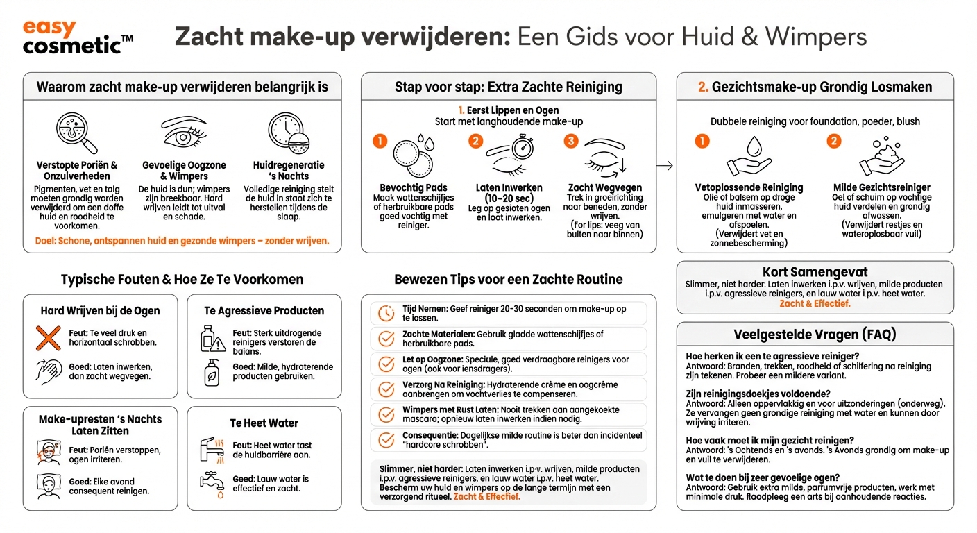 Hoe verwijder ik mijn make-up zonder mijn huid of wimpers te belasten?