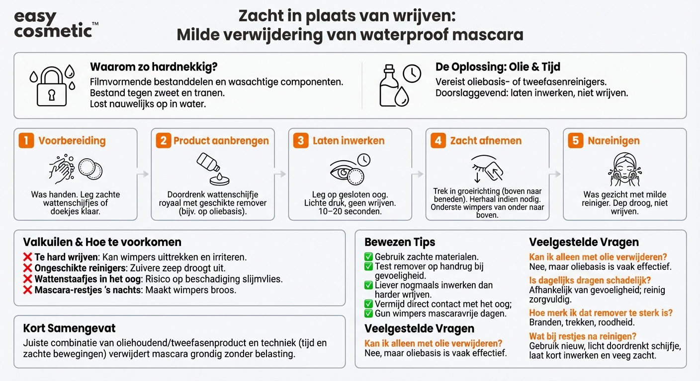 Hoe verwijder ik waterproof mascara op een milde manier?