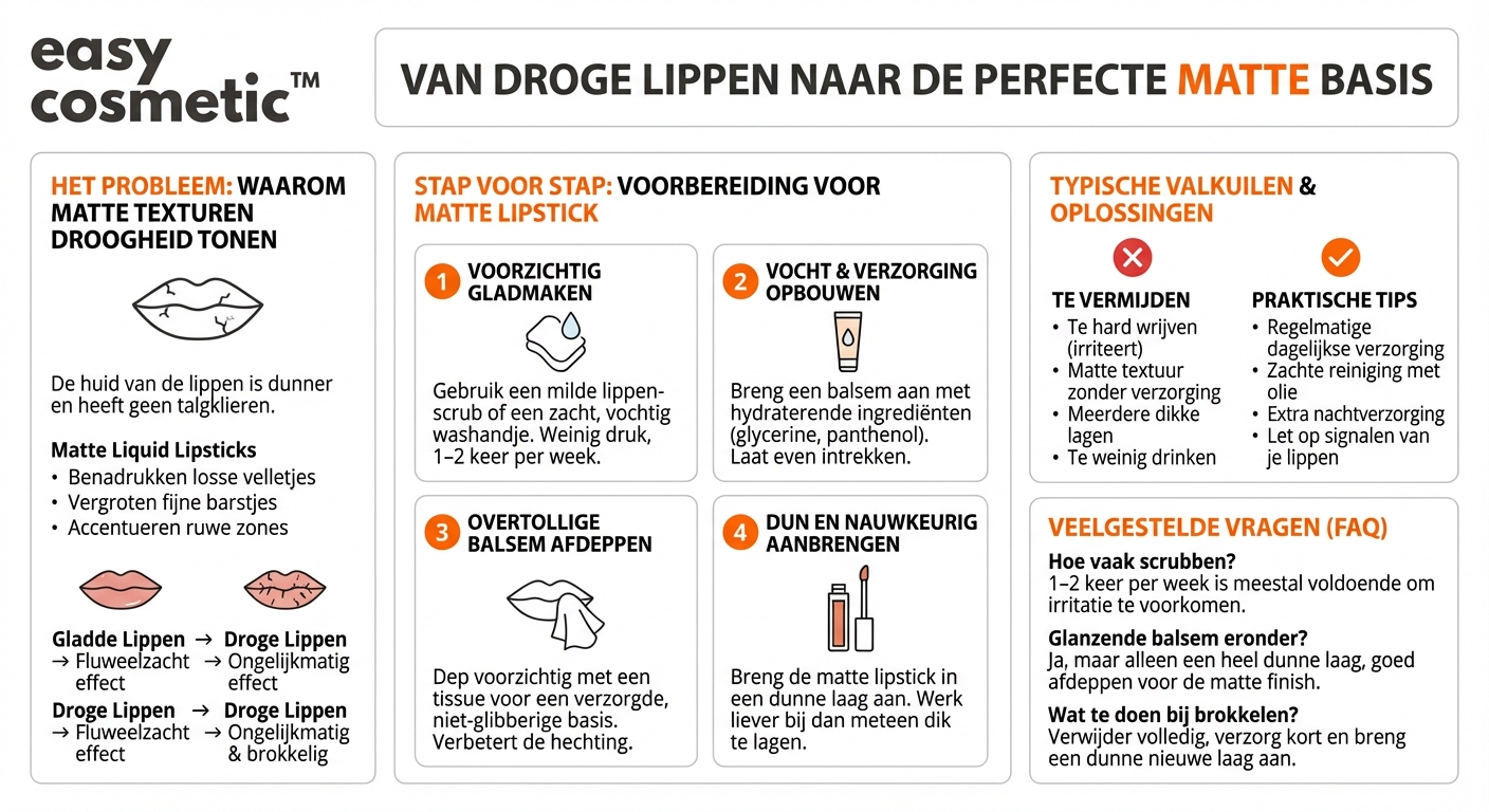 Hoe verzorg ik droge lippen zodat matte liquid lipsticks er niet lelijk uitzien?