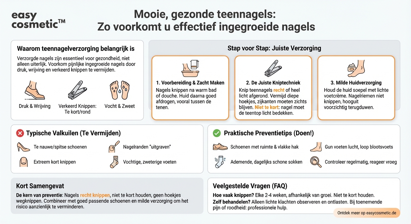 Hoe verzorg ik mijn teennagels goed en voorkom ik ingegroeide nagels?