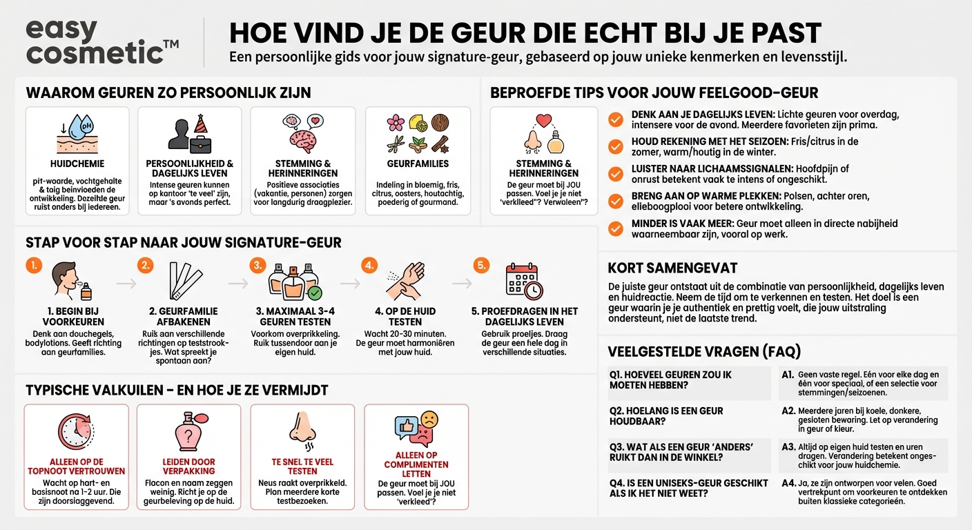 Hoe vind ik de geur die echt bij mij past?