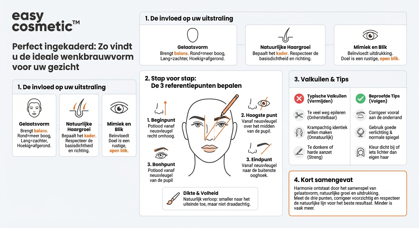 Hoe vind ik de ideale wenkbrauwvorm voor mijn gezicht?
