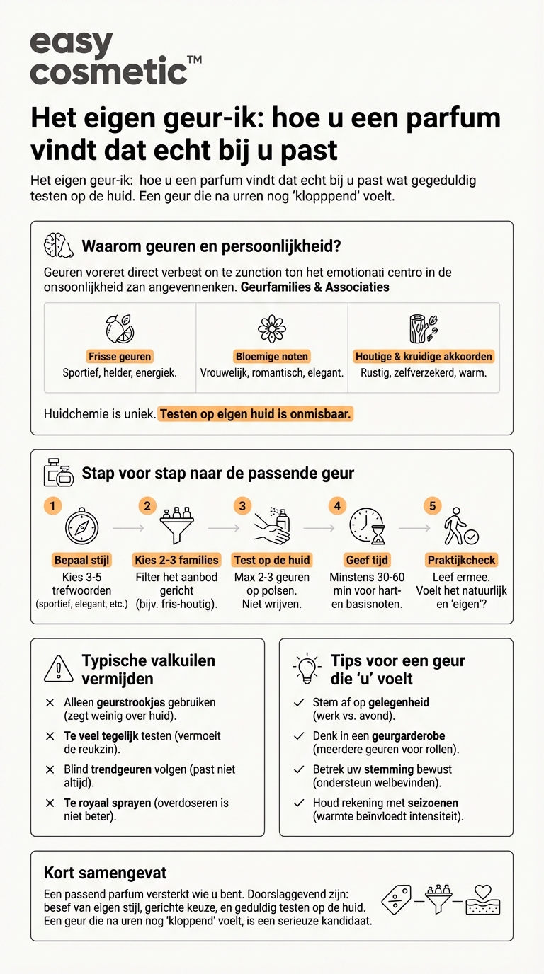 Hoe vind ik een parfum dat bij mijn persoonlijke stijl en uitstraling past?