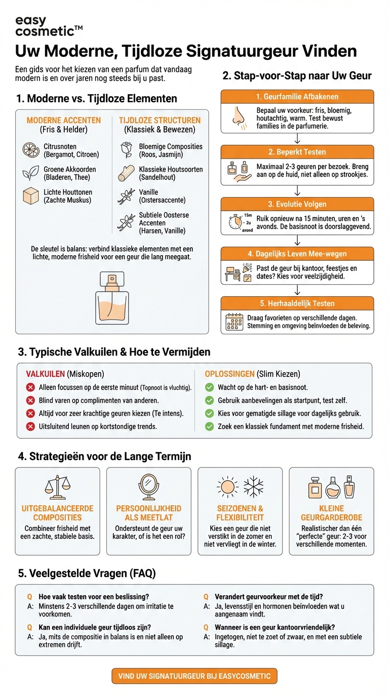 Hoe vind je een geur die zowel modern oogt als op lange termijn draagbaar blijft?