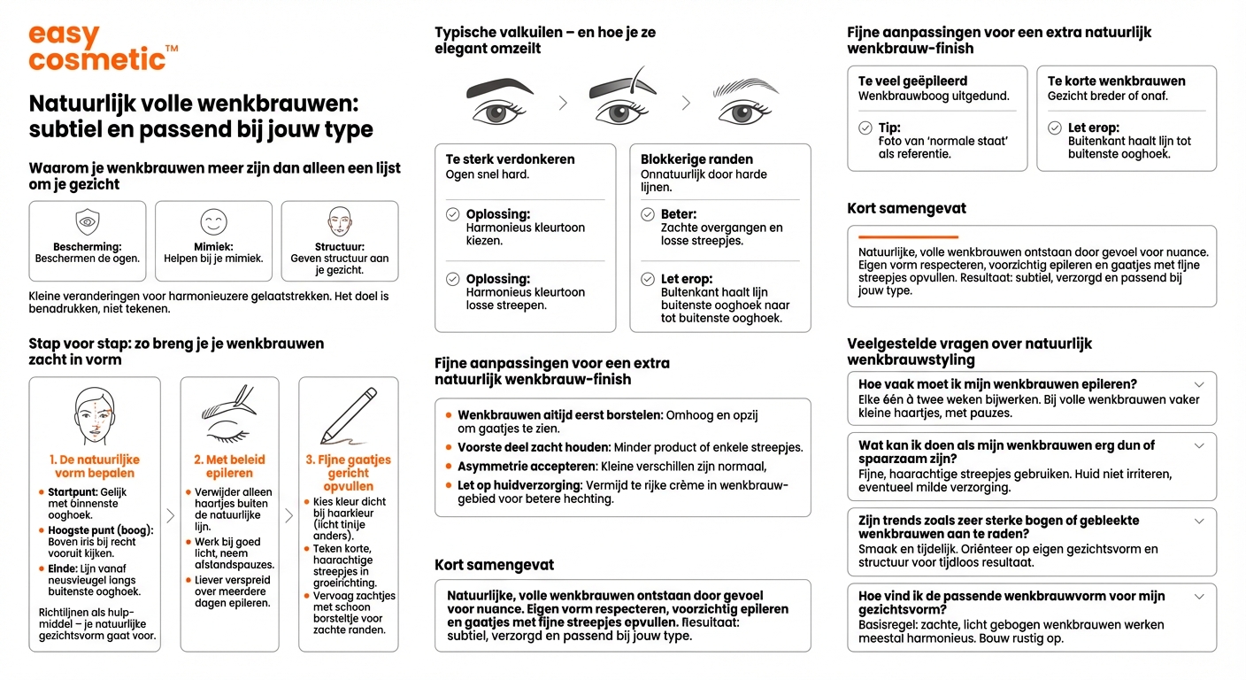 Hoe vorm en vul ik mijn wenkbrauwen op een natuurlijke manier?