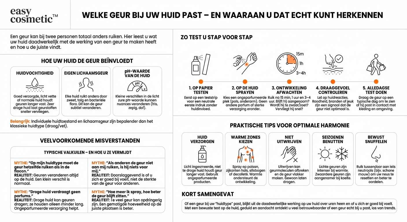 Hoe weet ik of een geur bij mijn huidtype past?