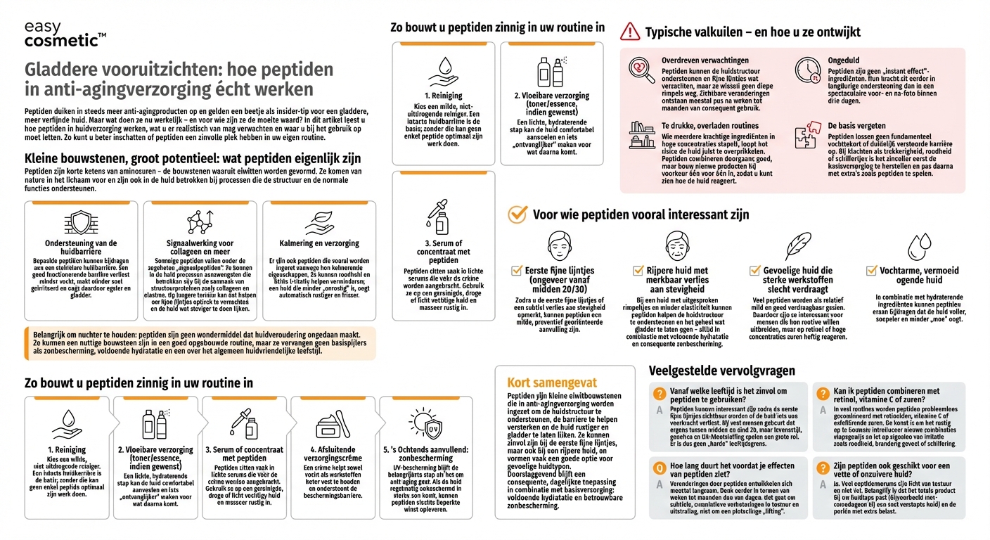 Hoe werken peptiden in anti-agingproducten en voor wie zijn ze geschikt?