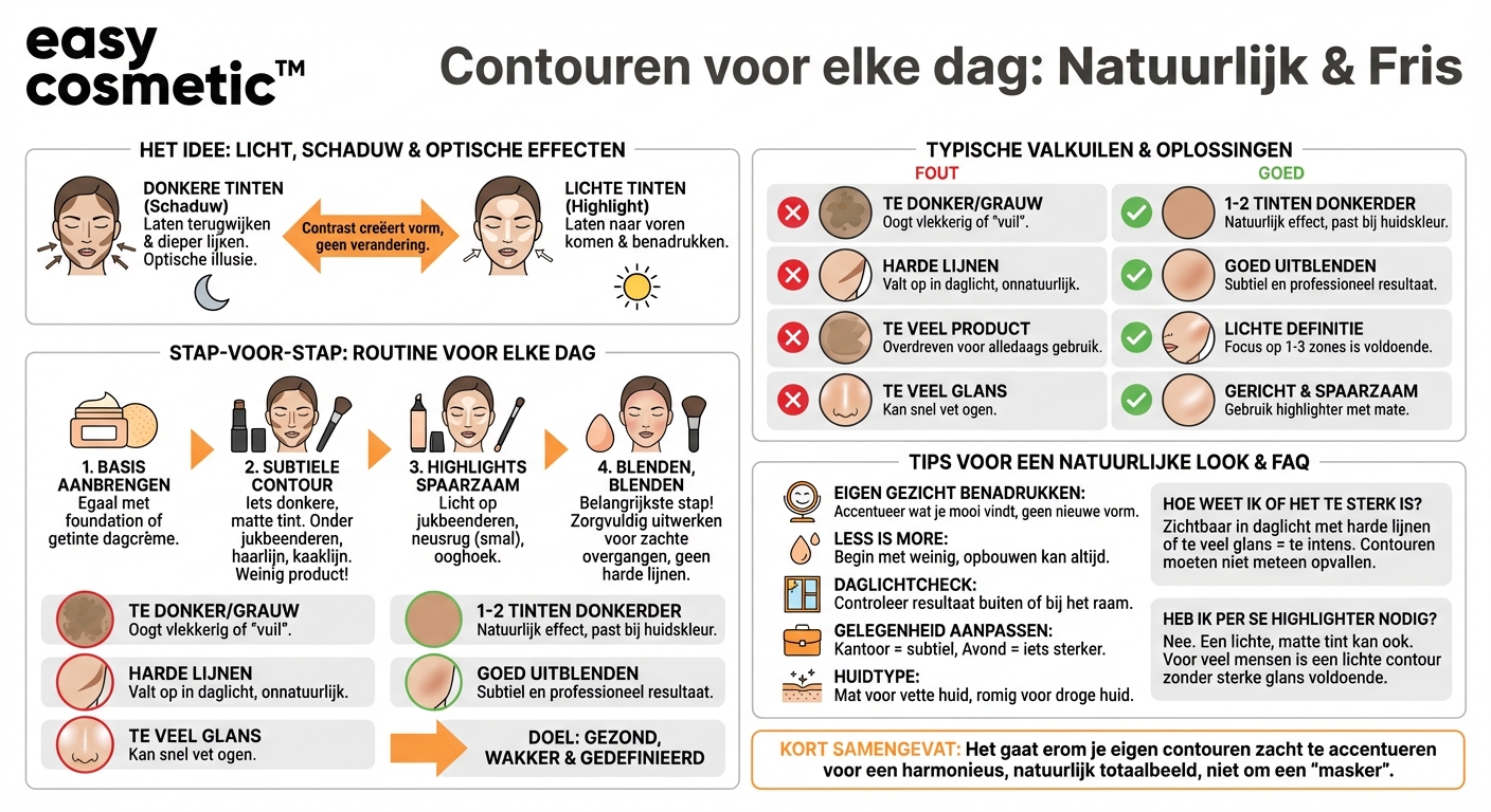 Hoe werkt contouring en hoe sterk moet ik het in het dagelijks leven aanbrengen?