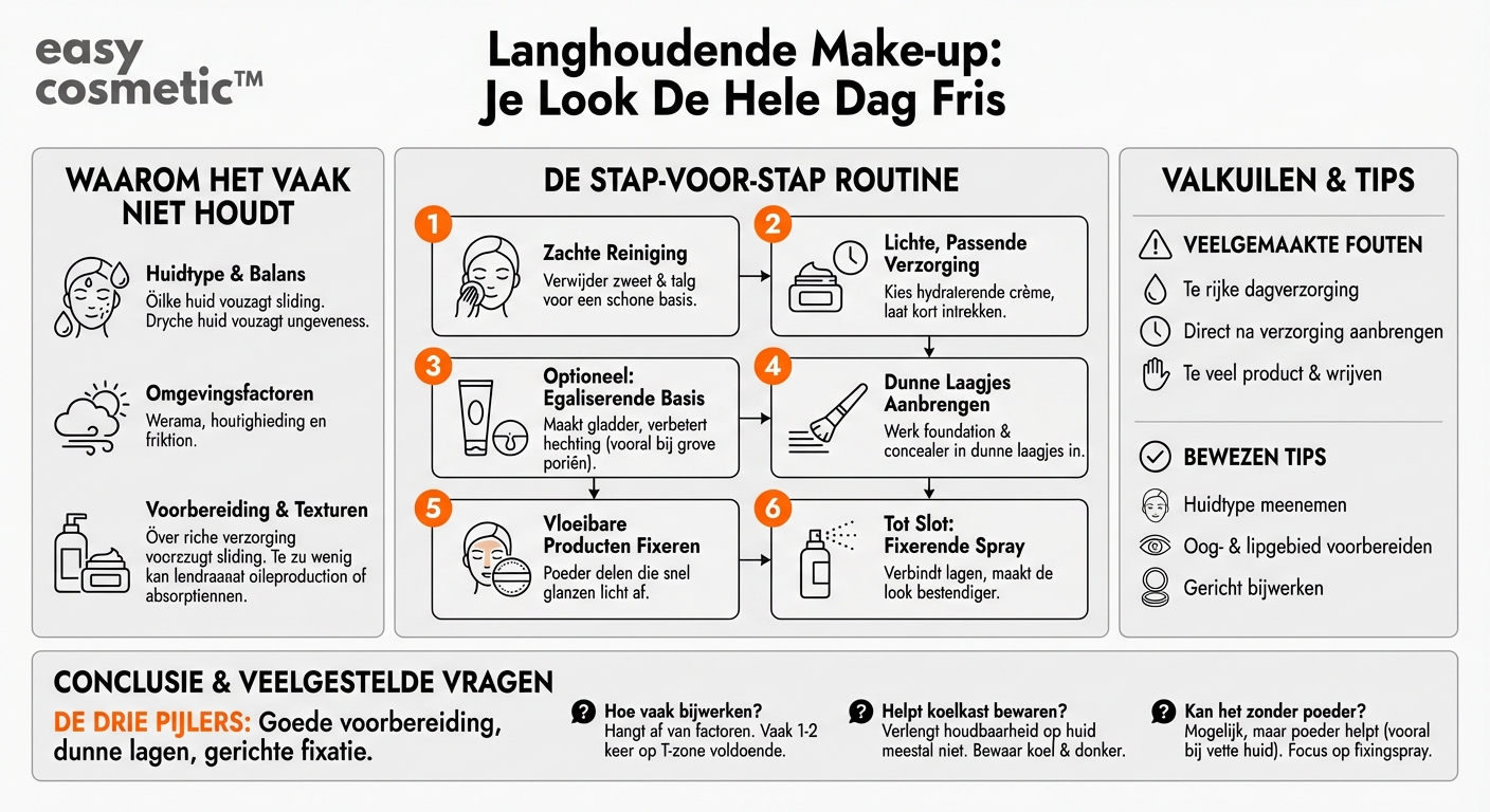 Hoe zorg ik ervoor dat mijn make-up de hele dag blijft zitten?