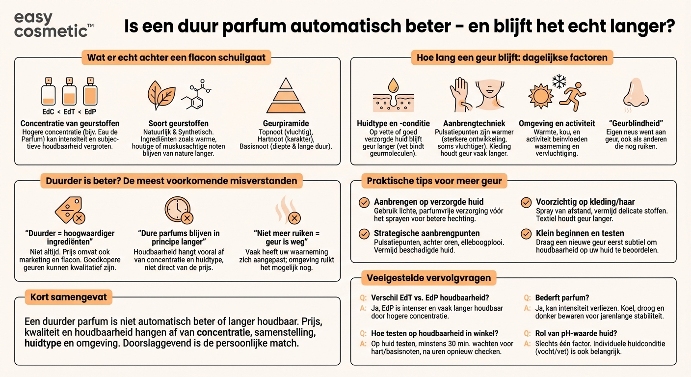 Is een duur parfum automatisch beter en langer houdbaar?