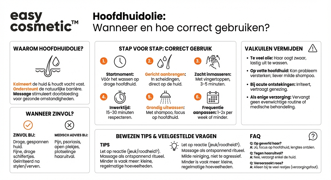 Is een hoofdhuidolie zinvol en hoe breng ik deze correct aan?