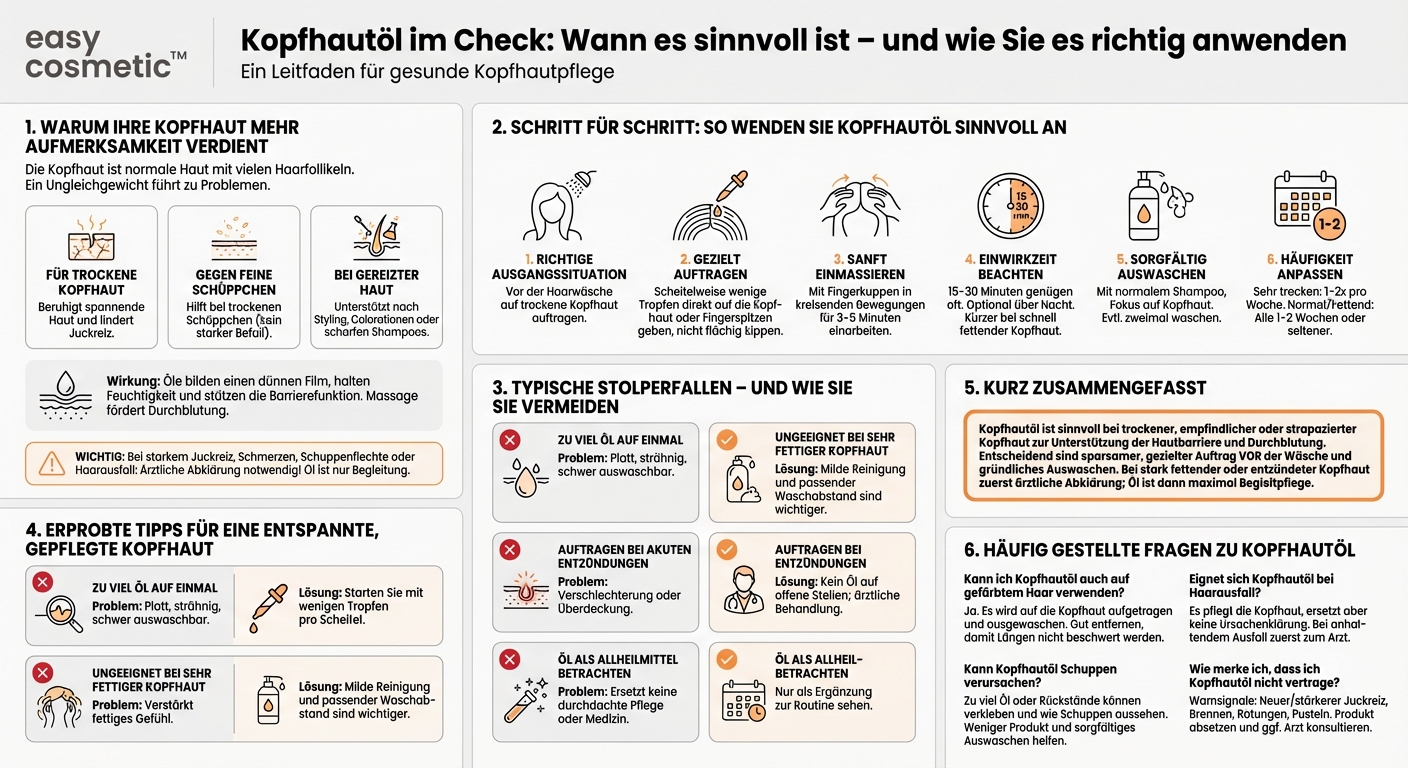 Ist ein Kopfhautöl sinnvoll und wie wende ich es richtig an?