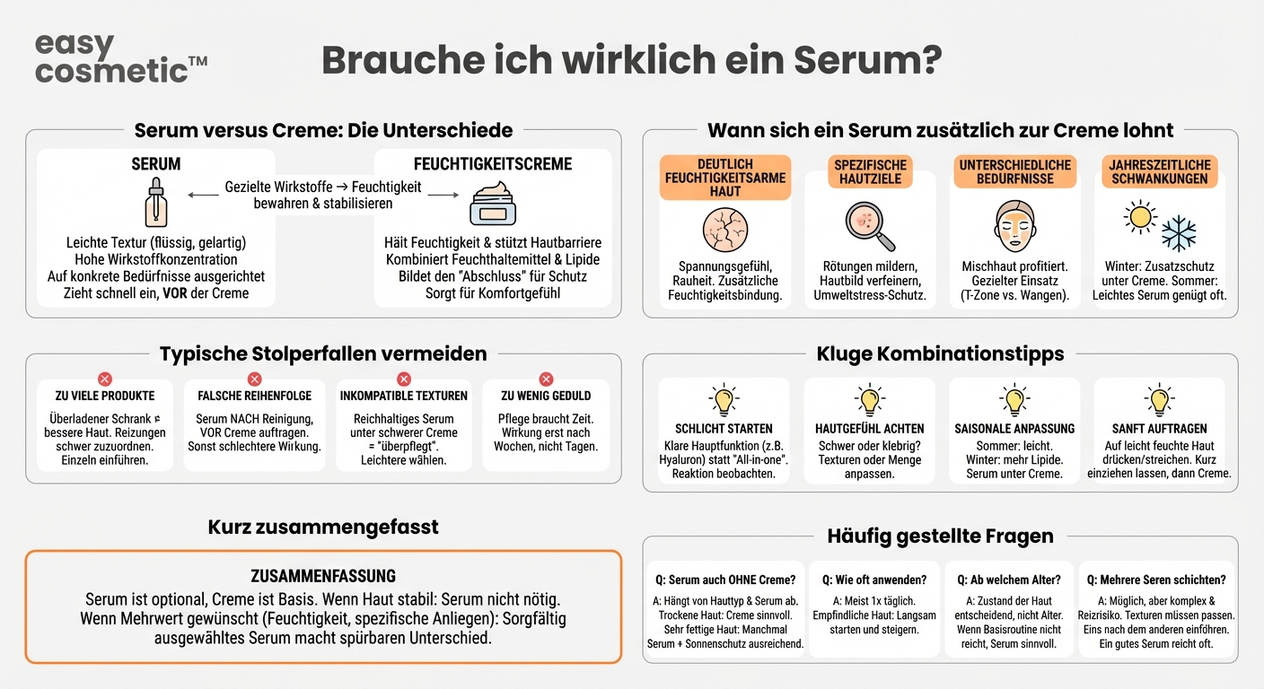 Ist ein Serum sinnvoll, wenn ich bereits eine Feuchtigkeitscreme benutze?