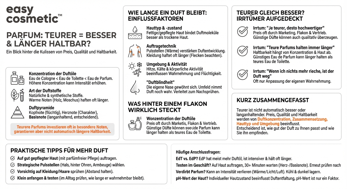 Ist ein teures Parfum automatisch besser und langanhaltender?