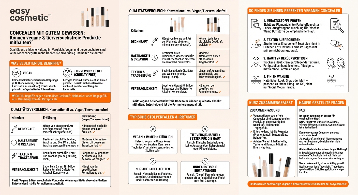 Ist ein veganes oder tierversuchsfreies Concealer-Produkt qualitativ mit konventionellen Produkten vergleichbar?