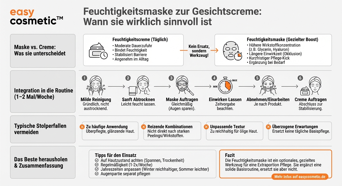 Ist eine Feuchtigkeitsmaske eine sinnvolle Ergänzung zu meiner täglichen Creme?