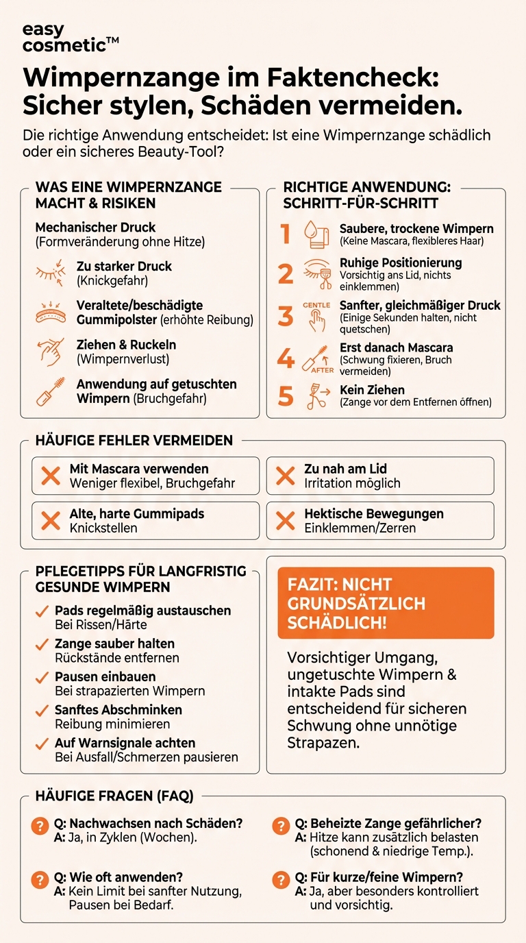 Ist eine Wimpernzange schädlich für die Wimpern?