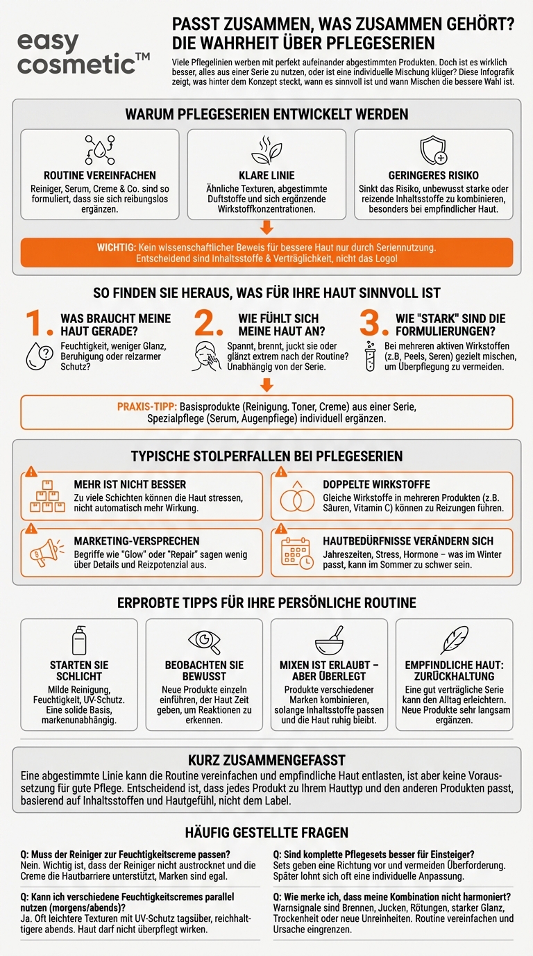 Ist es sinnvoll, Feuchtigkeitsprodukte der gleichen Marke oder Serie zu verwenden?