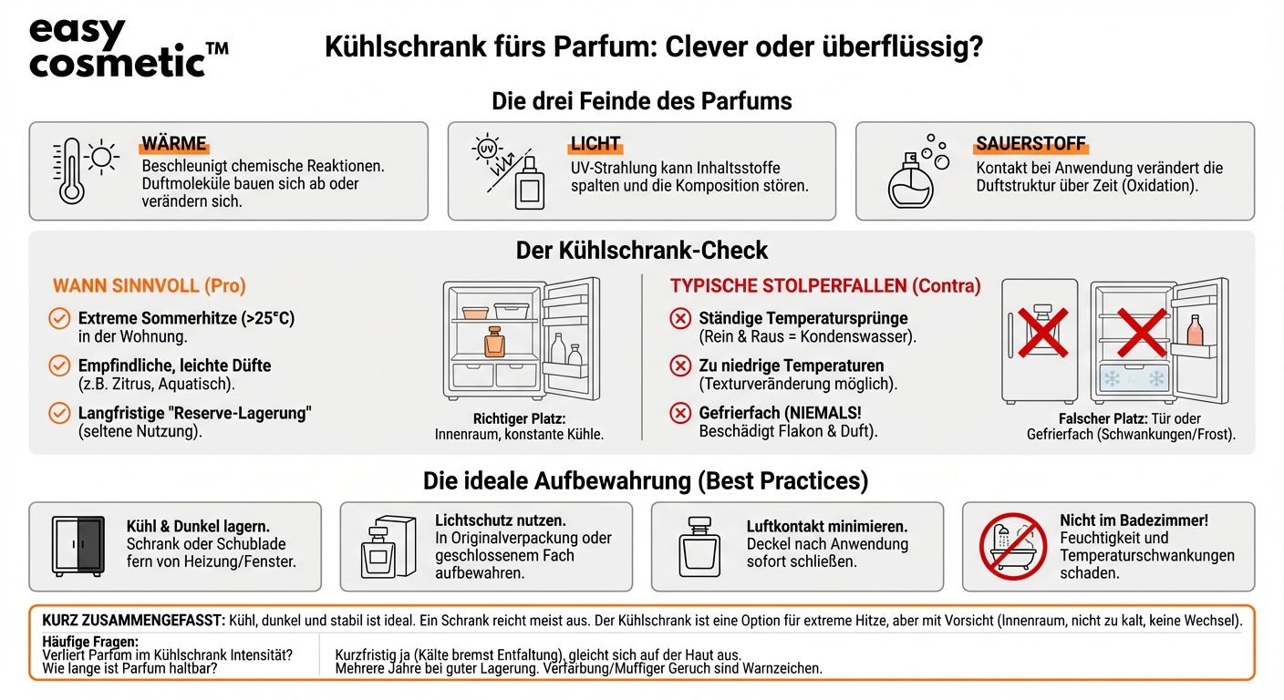 Ist es sinnvoll, Parfum im Kühlschrank zu lagern?