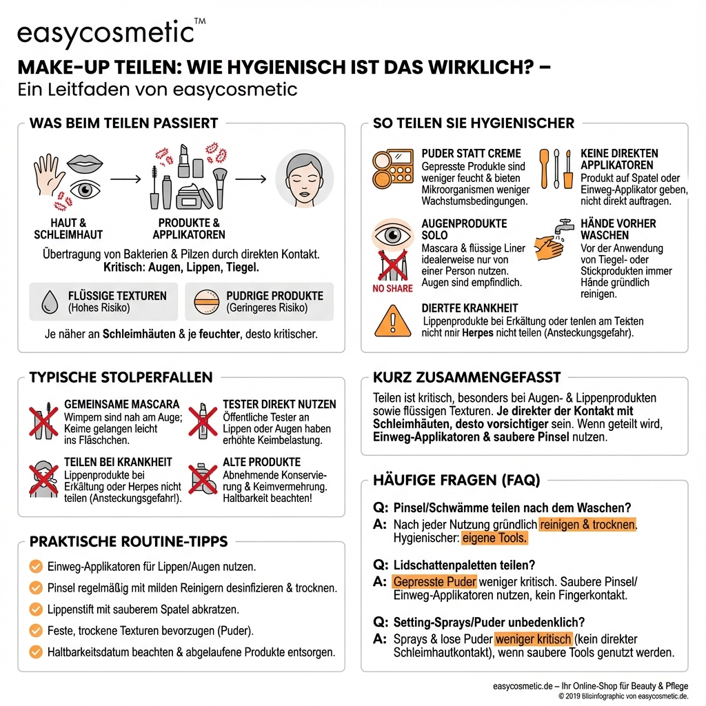Ist es unhygienisch, Make-up mit anderen zu teilen?