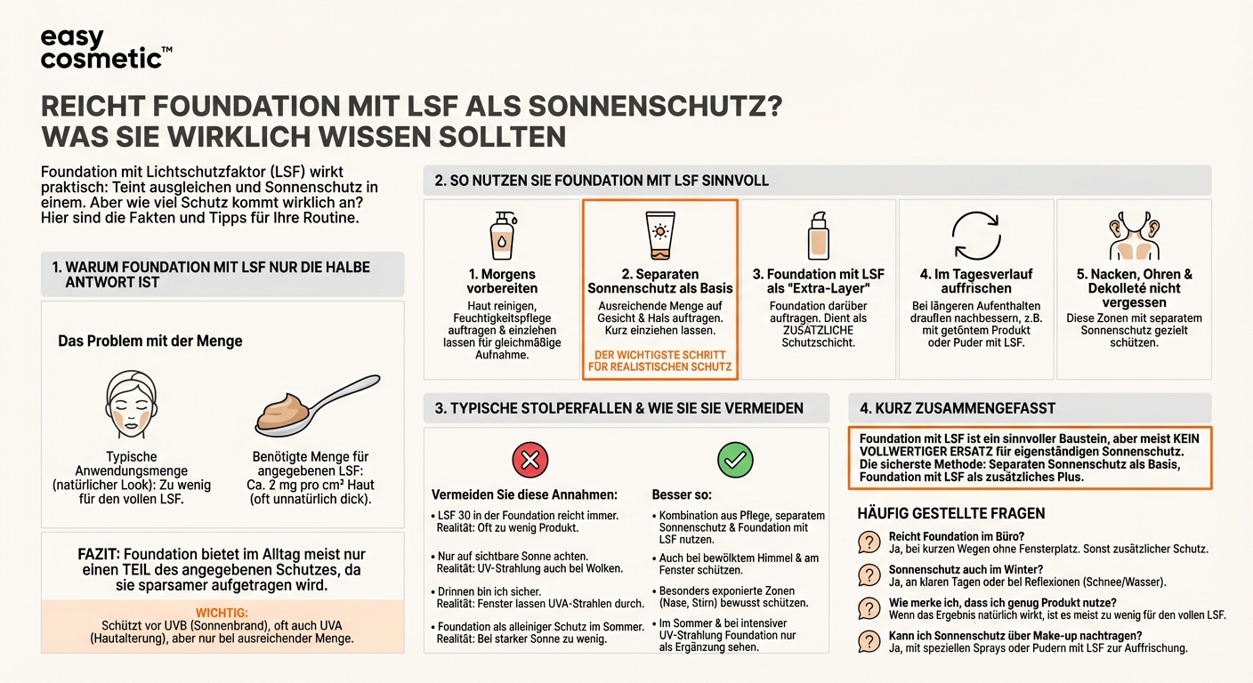 Ist Foundation mit LSF als Sonnenschutz im Alltag ausreichend?
