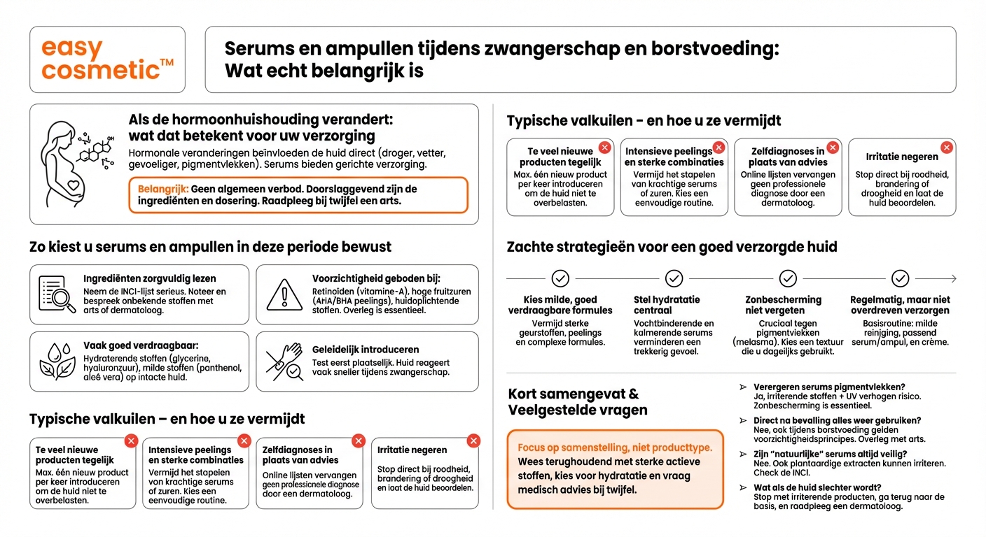 Kan ik serums en ampullen gebruiken tijdens de zwangerschap en borstvoedingsperiode?