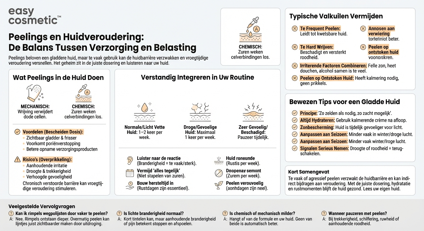 Kan te vaak peelen de huid sneller laten verouderen?