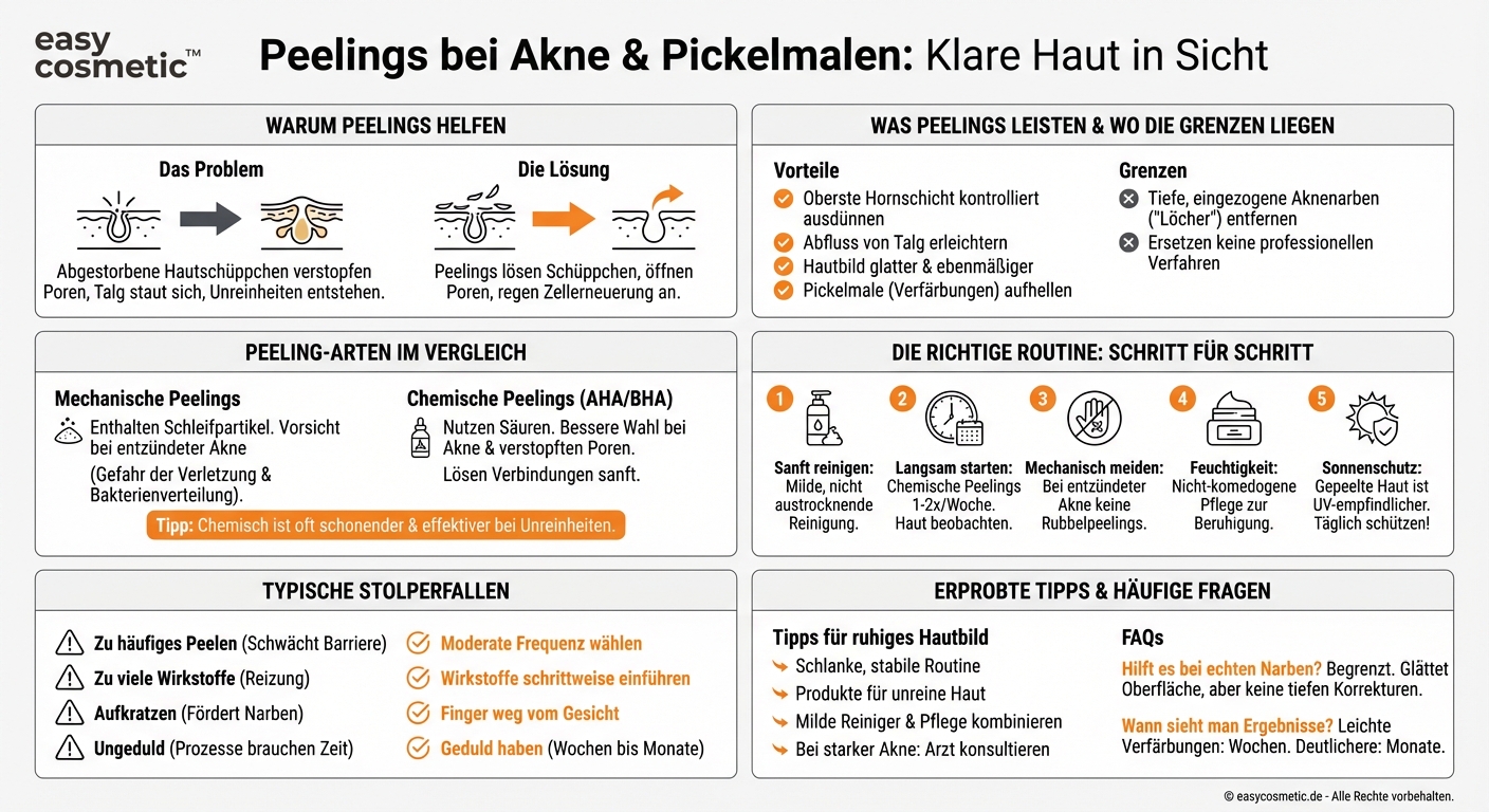 Kann ein Peeling bei Akne und Pickelmalen helfen?