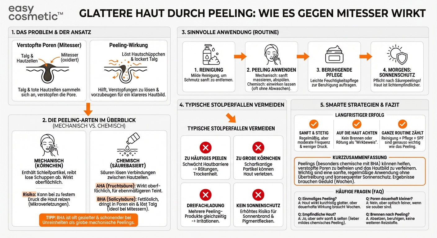 Kann ein Peeling gegen verstopfte Poren und Mitesser helfen?