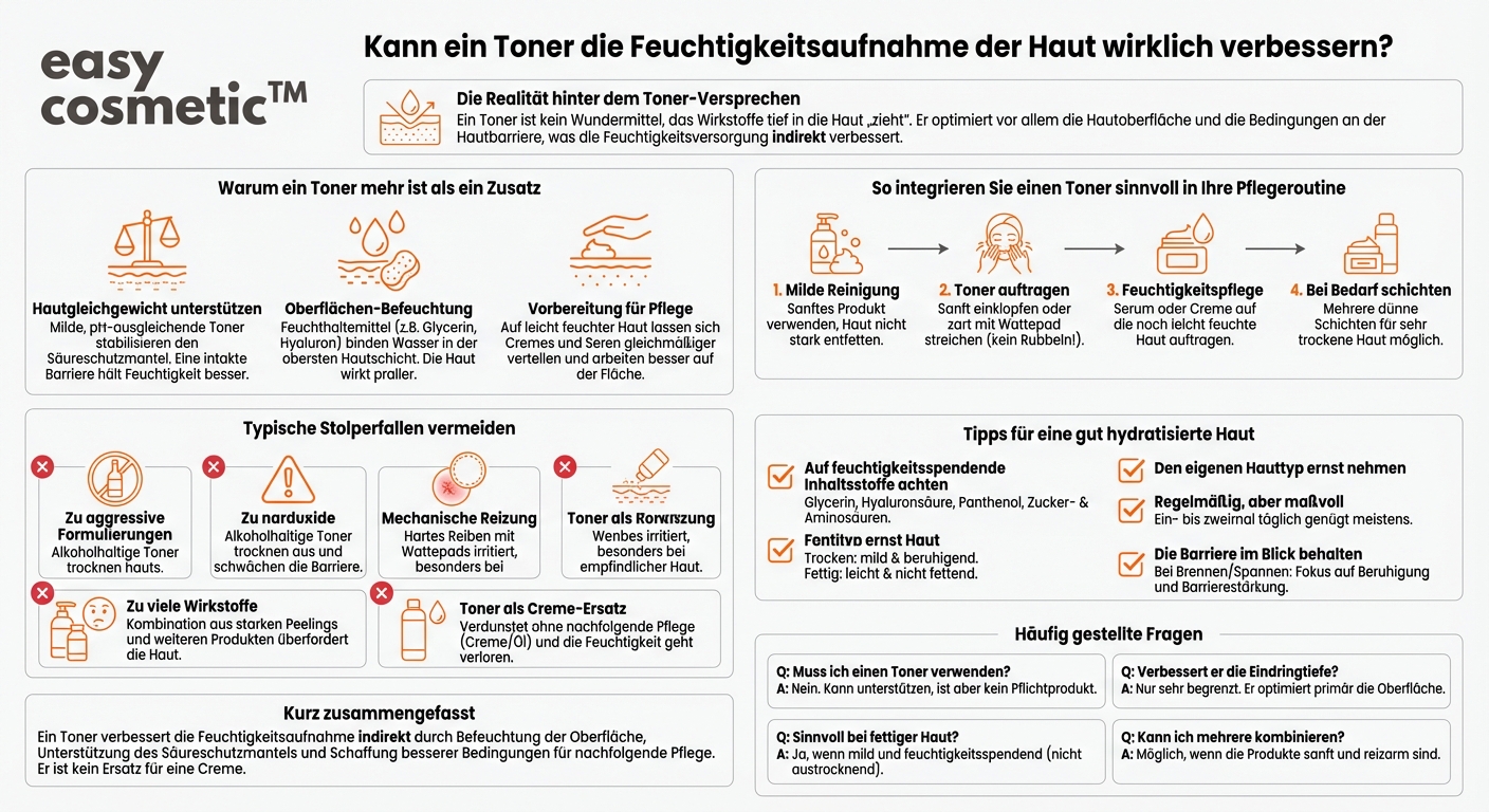 Kann ein Toner die Feuchtigkeitsaufnahme der Haut verbessern?