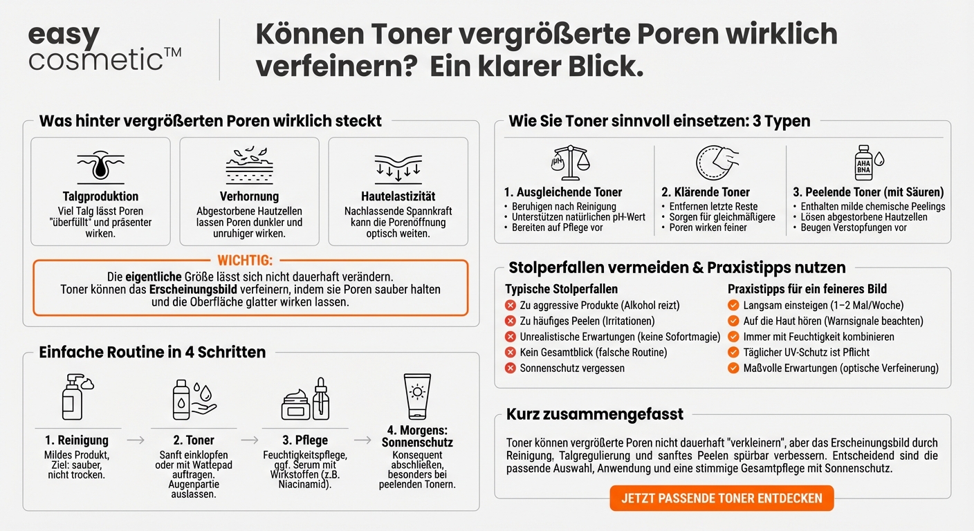 Kann ein Toner helfen, vergrößerte Poren zu verfeinern?