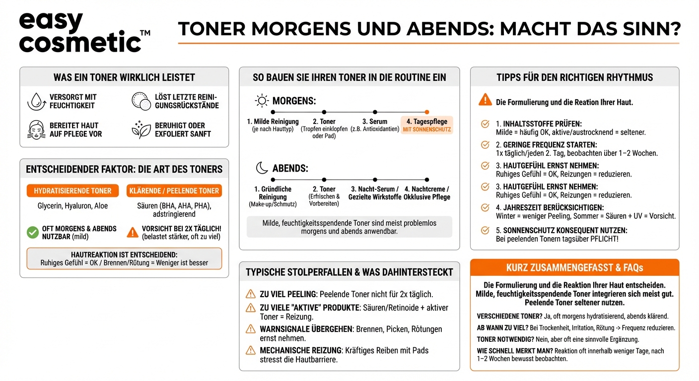 Kann ich denselben Toner sowohl morgens als auch abends verwenden?