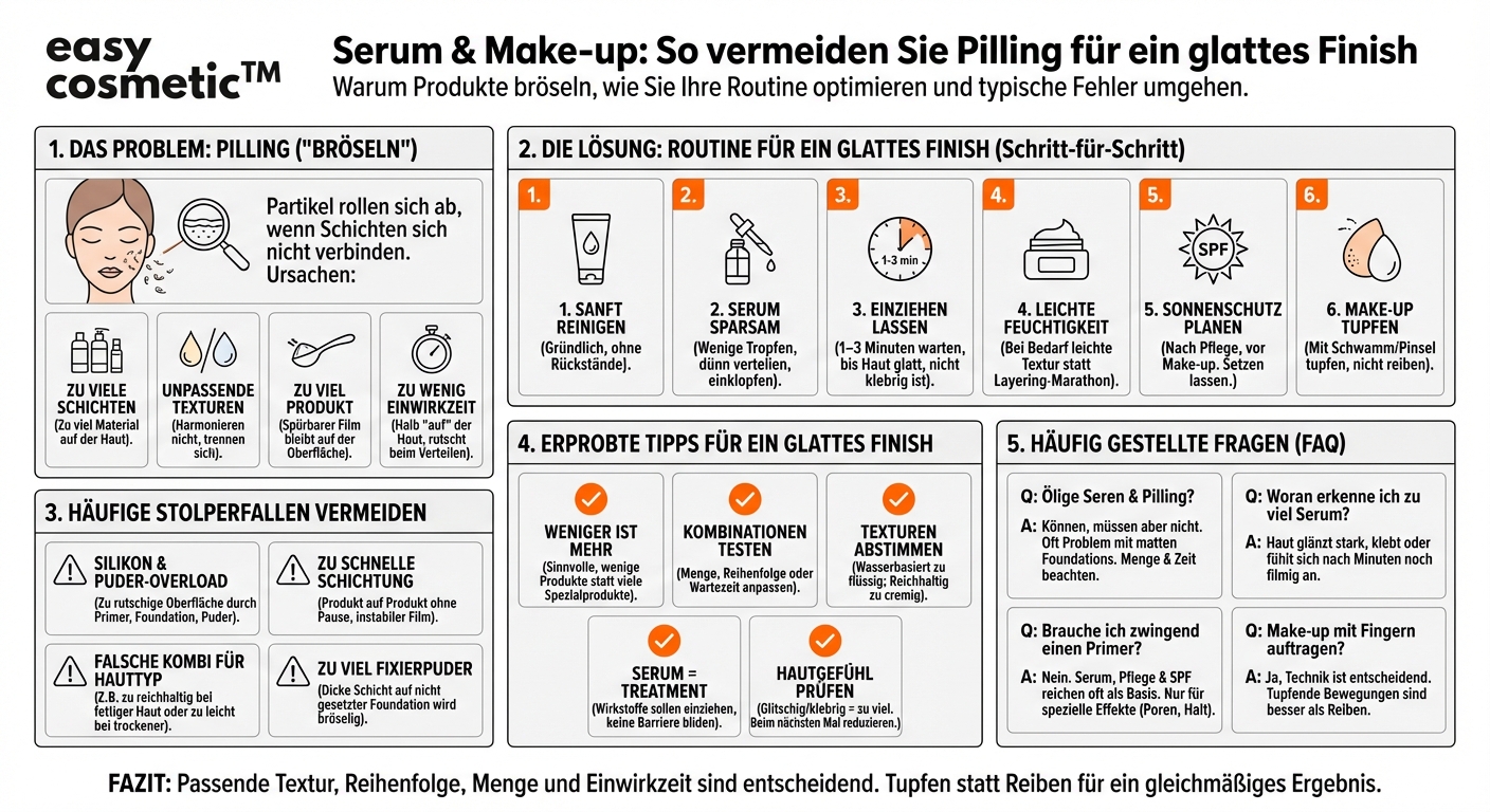 Kann ich ein Serum unter Make-up tragen, ohne dass es sich abrollt?