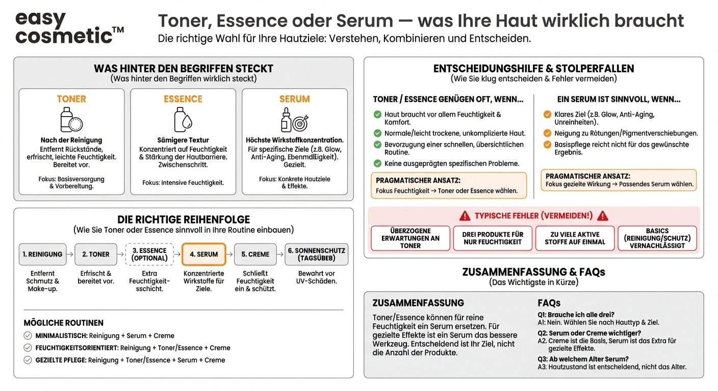 Kann ich einen Toner oder eine Essence anstelle eines Serums verwenden?