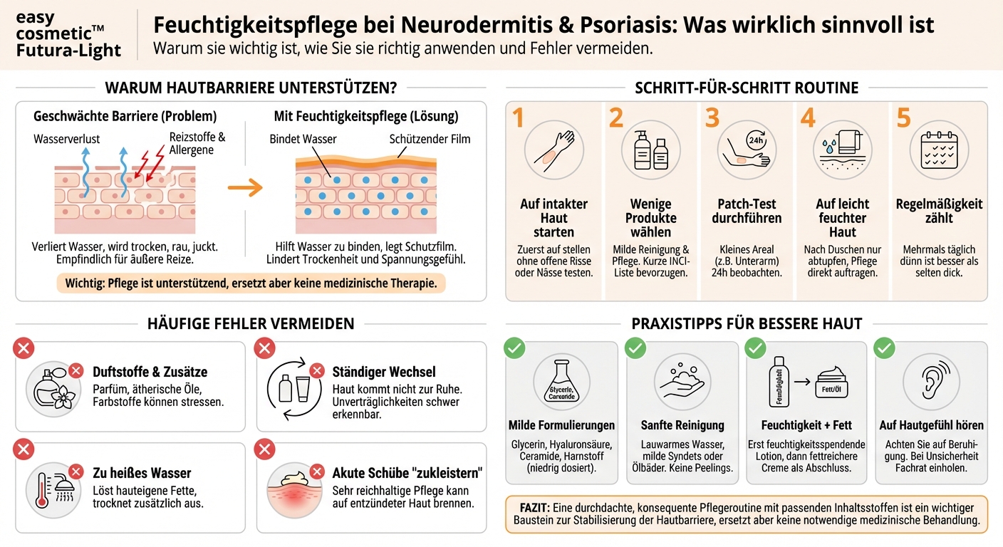 Kann ich Feuchtigkeitspflege bei Hauterkrankungen wie Neurodermitis oder Psoriasis anwenden?