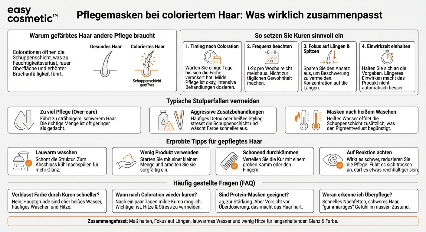 Kann ich Haarkuren und Masken auch bei coloriertem oder getöntem Haar verwenden?