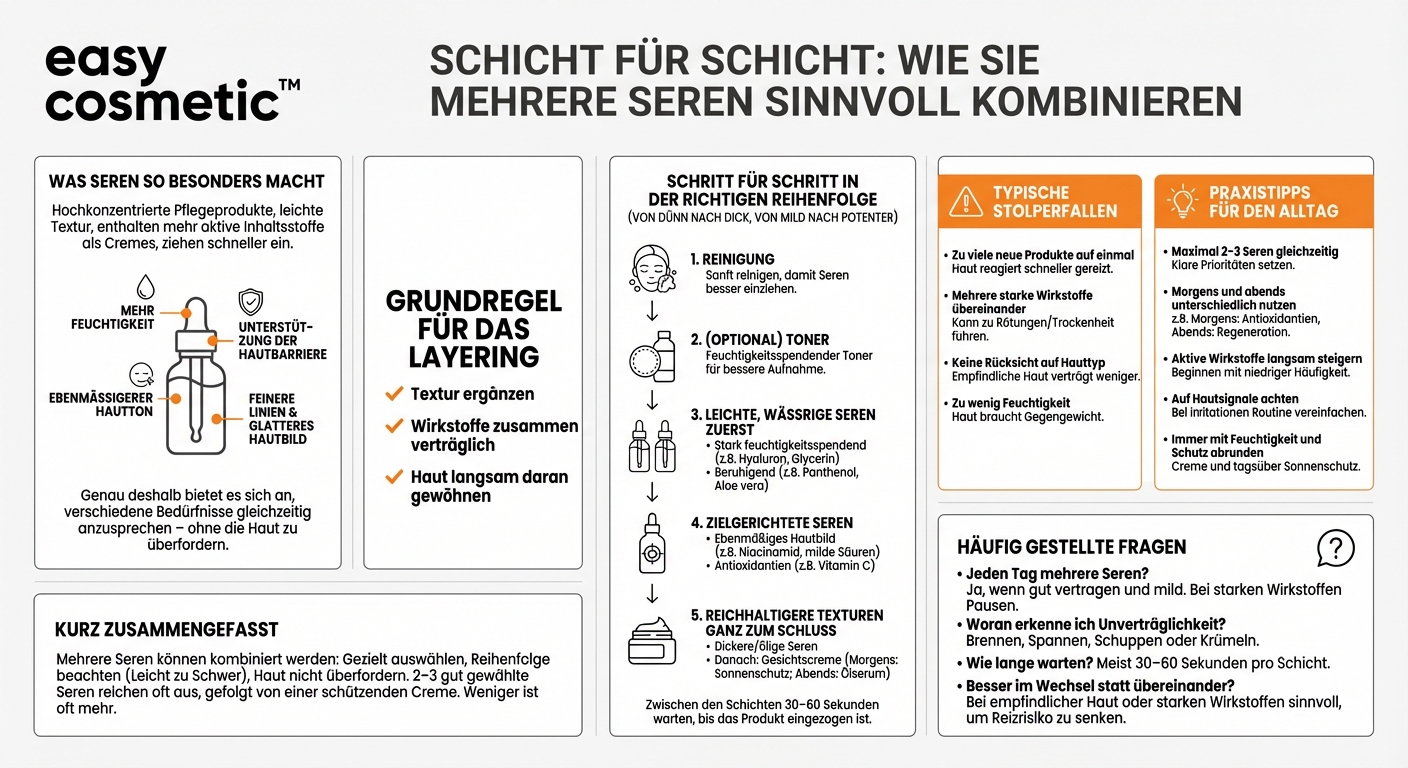 Kann ich mehrere Seren gleichzeitig verwenden und wie layer ich sie?