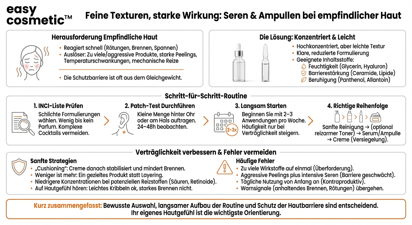 Kann ich Seren und Ampullen auch für empfindliche oder zu Rötungen neigende Haut verwenden?